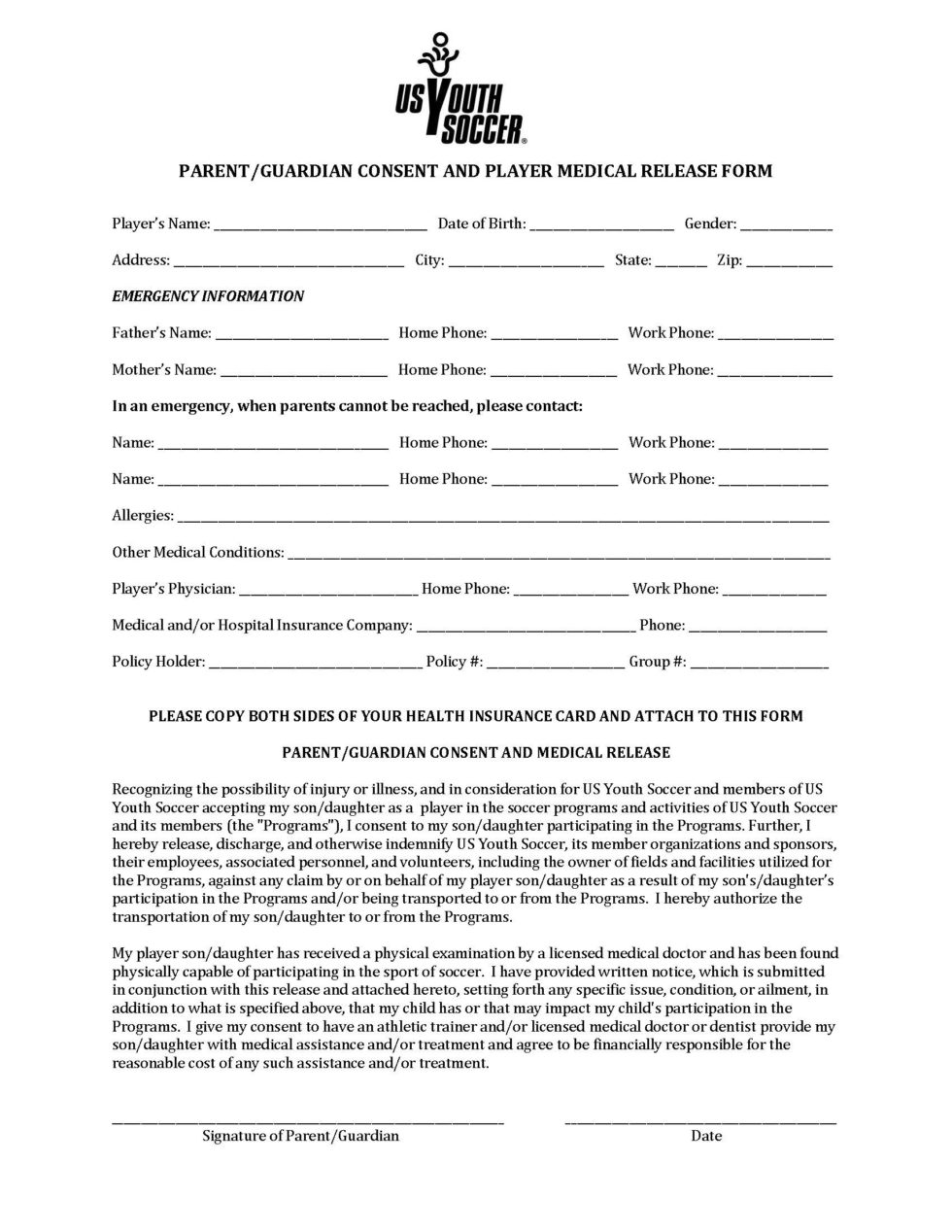 Oklahoma Energy Football Club Player Forms